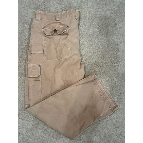 Duluth Trading Mens Flex Fire Hose Cargo Work‎ Pants Brown Size 50X34 Carpenter - Picture 3 of 8